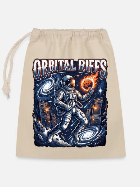 Orbital Riffs Heavy Metal - Verschließbarer Geschenkbeutel aus Baumwolle (25x30cm) - Natur