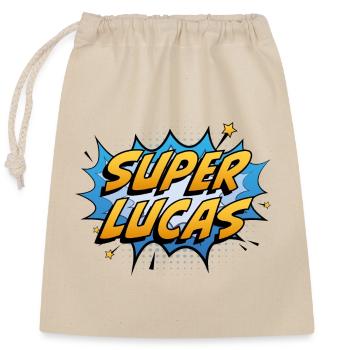 Super Lucas - Verschließbarer Geschenkbeutel aus Baumwolle (25x30cm) - Natur - Vorne