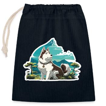 Anime / Comic / Japanisch / Zeichentrick / Cartoon - Verschließbarer Geschenkbeutel aus Baumwolle (25x30cm) - Navy - Vorne
