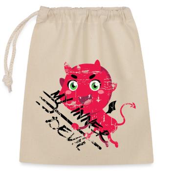 my inner devil - Closable cotton gift bag (25x30cm) - nature - Front