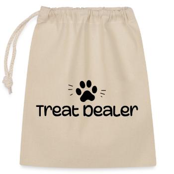 Hundeleckerli Händler Lustiger Humor Hundebesitzer Hundeleckerlis - Verschließbarer Geschenkbeutel aus Baumwolle (25x30cm) - Natur - Vorne