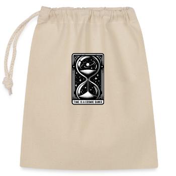 Time is a cosmic Dance - Closable cotton gift bag (25x30cm) - nature - Front