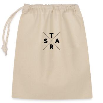 Star - Verschließbarer Geschenkbeutel aus Baumwolle (25x30cm) - Natur - Vorne
