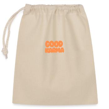 Bon Karma Orange - Sac cadeau en coton avec cordon (25 x 30 cm) - nature - Devant