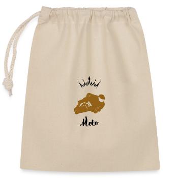 Moto Sport - Sac cadeau en coton avec cordon (25 x 30 cm) - nature - Devant