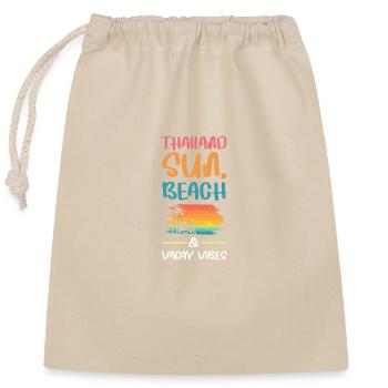 Ambiance de vacances en Thaïlande - Sac cadeau en coton avec cordon (25 x 30 cm) - nature - Devant