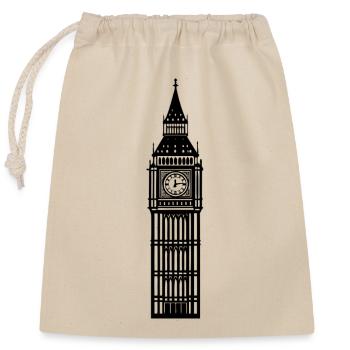 Big Ben - Verschließbarer Geschenkbeutel aus Baumwolle (25x30cm) - Natur - Vorne