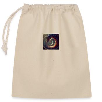 a Thousand tall dragon - Closable cotton gift bag (25x30cm) - nature - Front