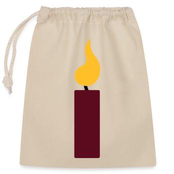 1er anniversaire - bougie - Sac cadeau en coton avec cordon (25 x 30 cm) - nature - Devant