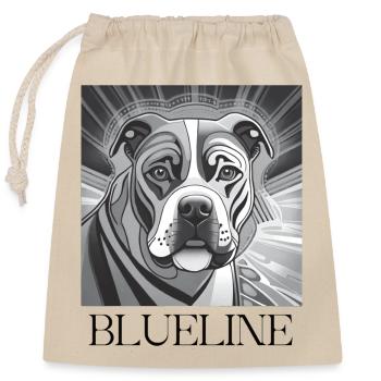 Blueline2 - Verschließbarer Geschenkbeutel aus Baumwolle (25x30cm) - Natur - Vorne