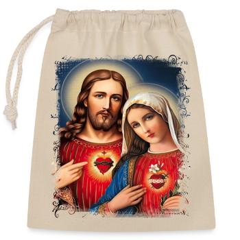 Holly Mary Maria Madonna Mariana Virgin Mary Holy - Closable cotton gift bag (25x30cm) - nature - Front