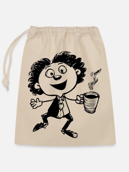 Hot Cup - Closable cotton gift bag (25x30cm) - nature