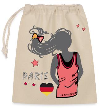 Football Germany - Closable cotton gift bag (25x30cm) - nature - Front