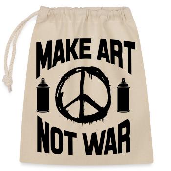 Faire de l’art et non de la guerre - Spray de graffiti pour la paix - Sac cadeau en coton avec cordon (25 x 30 cm) - nature - Devant