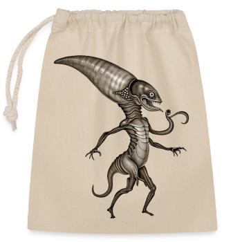BUG #8 - dark hell - Closable cotton gift bag (25x30cm) - nature - Front