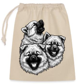 Eurasier | Fluffies - Closable cotton gift bag (25x30cm) - nature - Front