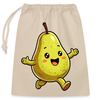 Walking Bulb - Closable cotton gift bag (25x30cm) - nature - Front