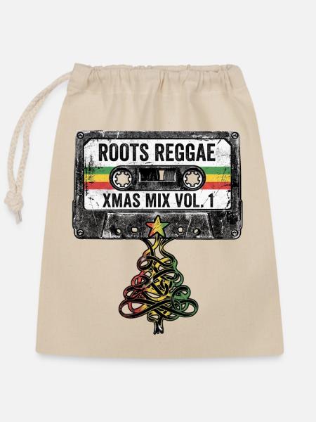 Christmas Tree Roots Reggae - Verschließbarer Geschenkbeutel aus Baumwolle (25x30cm) - Natur