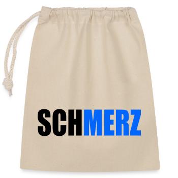 Schmerz no merz - Verschließbarer Geschenkbeutel aus Baumwolle (25x30cm) - Natur - Vorne