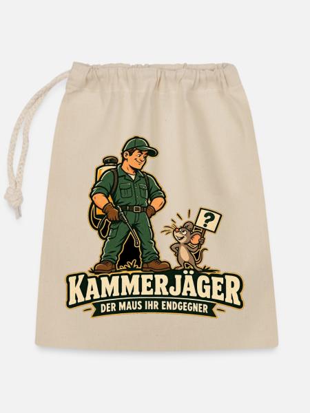 Kammerjäger Endgegner - Verschließbarer Geschenkbeutel aus Baumwolle (25x30cm) - Natur