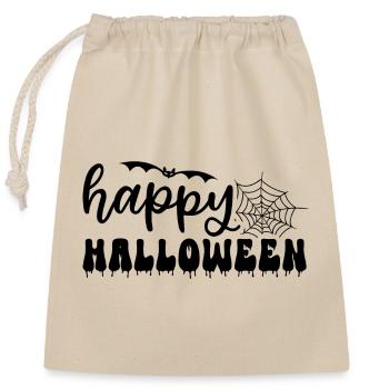 Joyeux halloween - Sac cadeau en coton avec cordon (25 x 30 cm) - nature - Devant