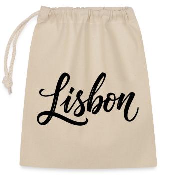 Lisbon - Closable cotton gift bag (25x30cm) - nature - Front