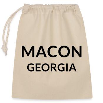 Macon Georgia USA - Verschließbarer Geschenkbeutel aus Baumwolle (25x30cm) - Natur - Vorne