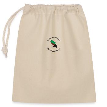 JE SUIS MARTINIQUAIS removebg preview - Sac cadeau en coton avec cordon (25 x 30 cm) - nature - Devant