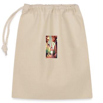 Painting Paris - Closable cotton gift bag (25x30cm) - nature - Front