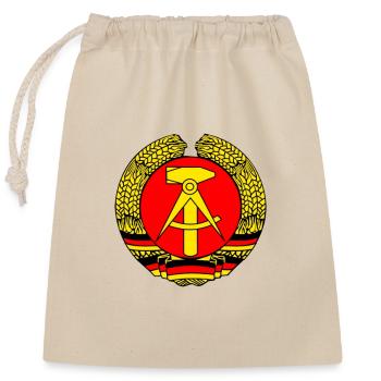 ddr Symbol former irony sed Republic Wall German - Closable cotton gift bag (25x30cm) - nature - Front