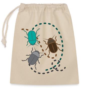 animaux drôles plantes fruits légumes enfants motifs - Sac cadeau en coton avec cordon (25 x 30 cm) - nature - Devant