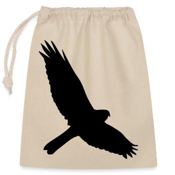 faucon - Sac cadeau en coton avec cordon (25 x 30 cm) - nature - Devant