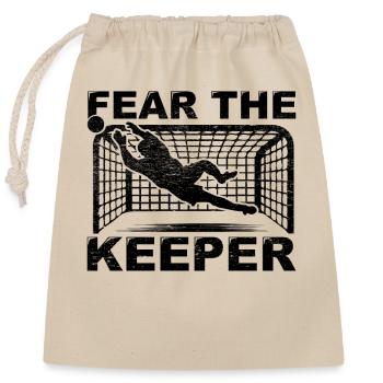 Goalkeeper, Goalkeeper, Gloves, Glittering Parade, Pride - Closable cotton gift bag (25x30cm) - nature - Front