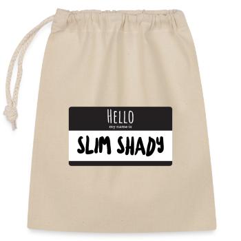 Je m'appelle Slim Shady - Sac cadeau en coton avec cordon (25 x 30 cm) - nature - Devant