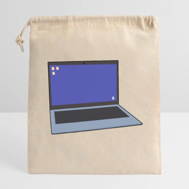 Laptop computer keyboard PC notebook gift idea Closable cotton gift bag (25x30cm)