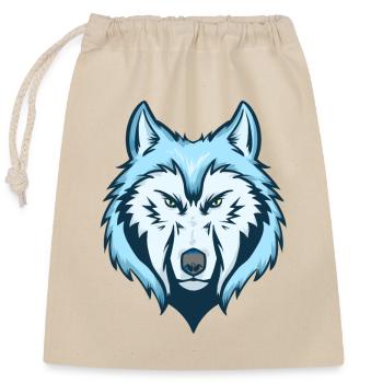 Wolf Raubtier Alpha Rudel Beute Geschenk Idee Wild - Verschließbarer Geschenkbeutel aus Baumwolle (25x30cm) - Natur - Vorne