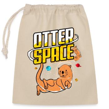 Otter - Closable cotton gift bag (25x30cm) - nature - Front