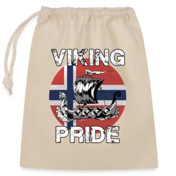 Vikings Fier Norvège Norvégien bateau - Sac cadeau en coton avec cordon (25 x 30 cm) - nature - Devant