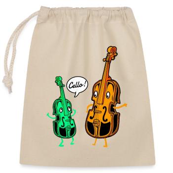Cello - Closable cotton gift bag (25x30cm) - nature - Front