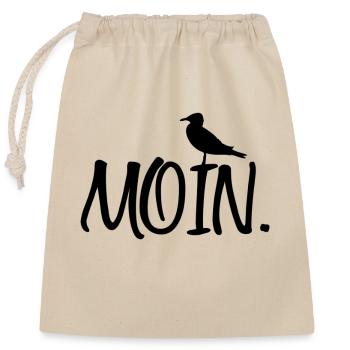 Hamburg - Closable cotton gift bag (25x30cm) - nature - Front