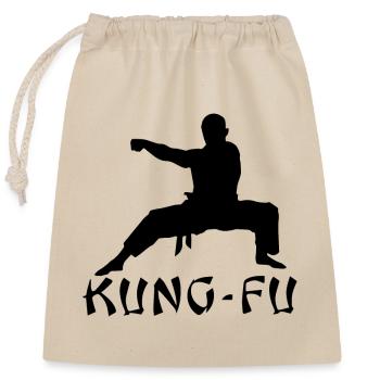 kung fu gift shirt - Closable cotton gift bag (25x30cm) - nature - Front