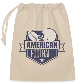 Football américain - Sac cadeau en coton avec cordon (25 x 30 cm) - nature - Devant