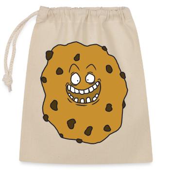 Comicstyle Cookie - Verschließbarer Geschenkbeutel aus Baumwolle (25x30cm) - Natur - Vorne