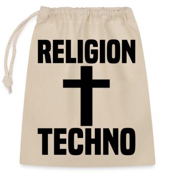 Techno - Sac cadeau en coton avec cordon (25 x 30 cm) - nature - Devant