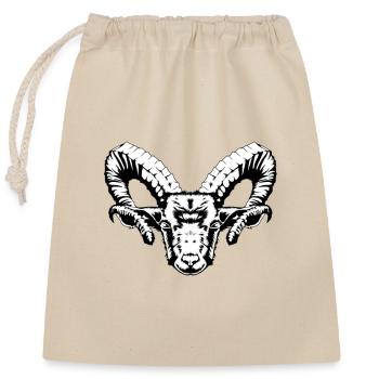 Satan Satanic Chèvre Chèvre Diable Enfer Mort - Sac cadeau en coton avec cordon (25 x 30 cm) - nature - Devant