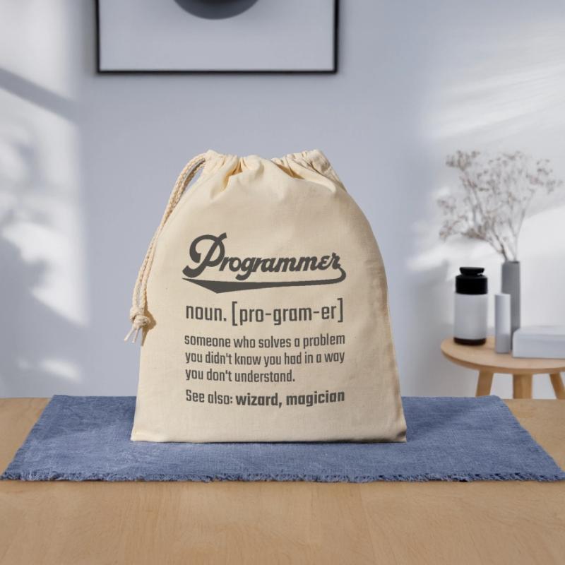 Programmer programmer noun noun definition Closable cotton gift bag (25x30cm)