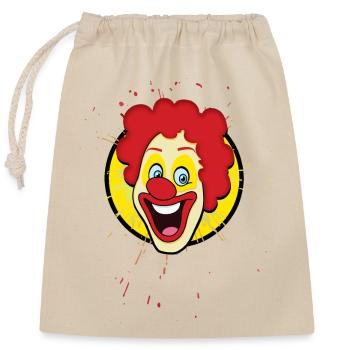 Clown carnival - Closable cotton gift bag (25x30cm) - nature - Front