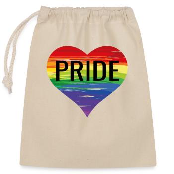 Gay pride - Sac cadeau en coton avec cordon (25 x 30 cm) - nature - Devant