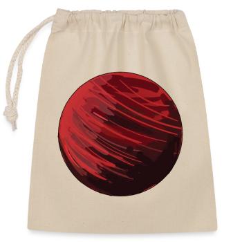 Cercle Cercle Rouge Formes Symobl Planet - Sac cadeau en coton avec cordon (25 x 30 cm) - nature - Devant