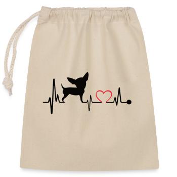 Chihuahua - Closable cotton gift bag (25x30cm) - nature - Front